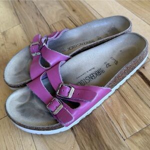 BIRKENSTOCK IBIZA SLIDE PINK SANDALS 6 (37) VERY GOOD CONDITION